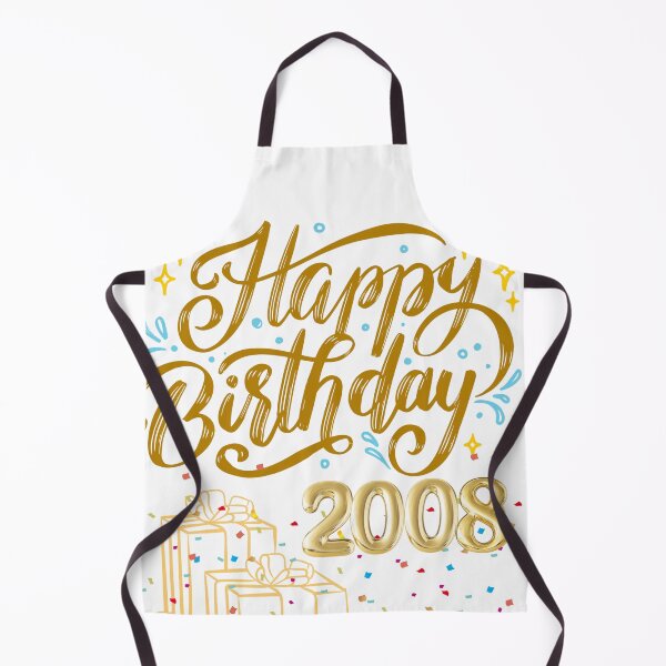 Item preview, Happy 17th Birthday 2008 Gold Script Trendy Milestone Age Teen Gift designed and sold by VibranPalette.