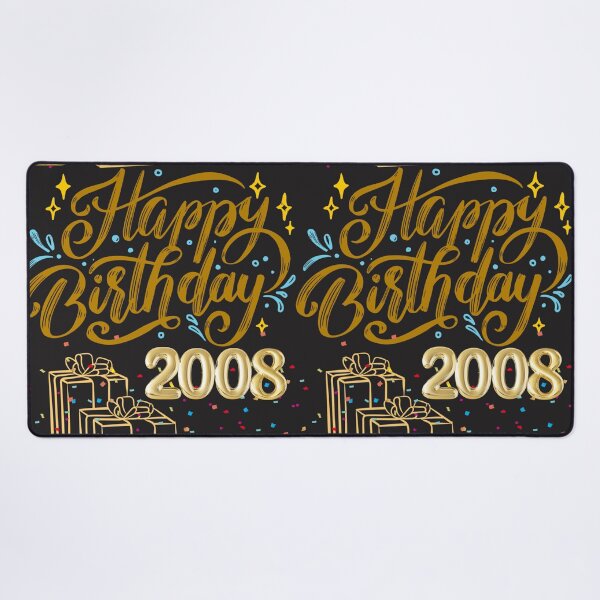 Item preview, Happy 17th Birthday 2008 Gold Script Trendy Milestone Age Teen Gift designed and sold by VibranPalette.