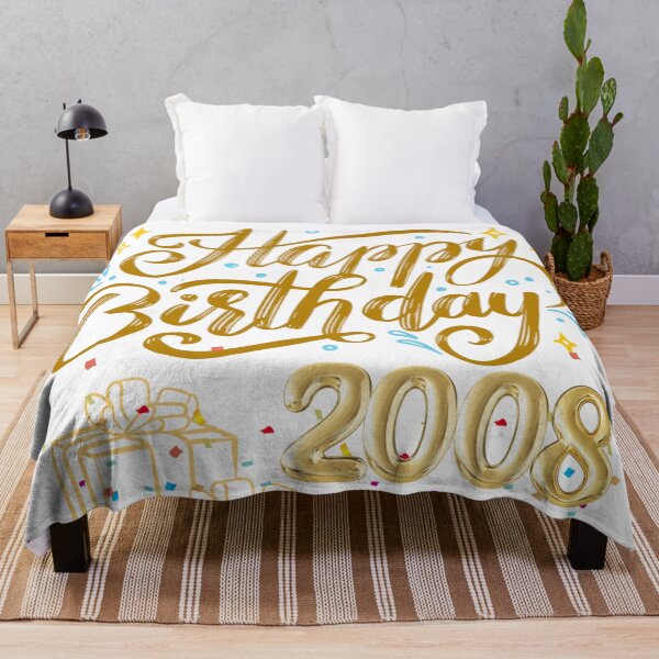 Item preview, Happy 17th Birthday 2008 Gold Script Trendy Milestone Age Teen Gift designed and sold by VibranPalette.