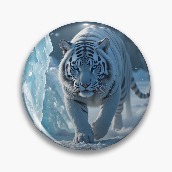 Item preview, White Ice Tiger designed and sold by GalleryBrisArt.
