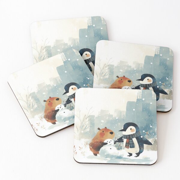 Item preview, Winter Friends Building a Snowman designed and sold by Dusk Atelier.
