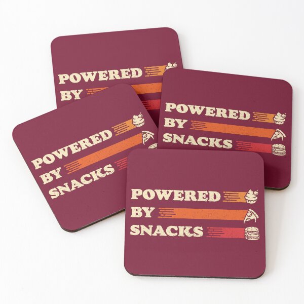 Item preview, Powered by Snacks - Funny Food Joke designed and sold by Studio Mootant.