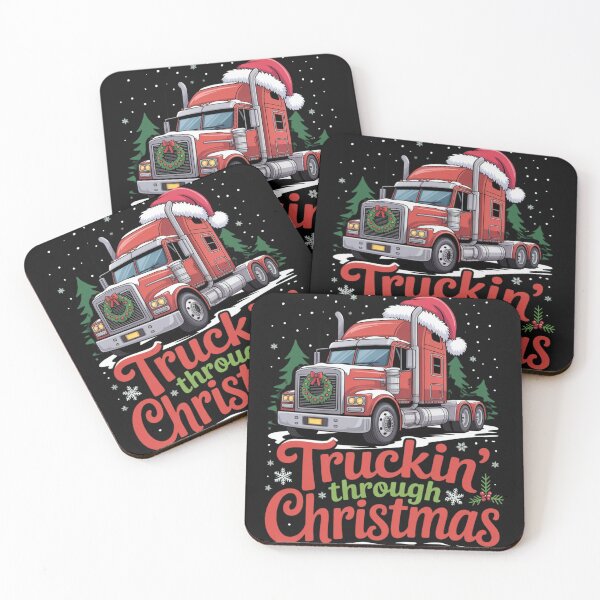 Item preview, Truckin' Through Christmas - Vintage Red Truck with Pine Tree designed and sold by Designorado.