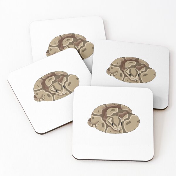 Item preview, Ball Python Snake kawaii chibi illustration designed and sold by casserolepets.