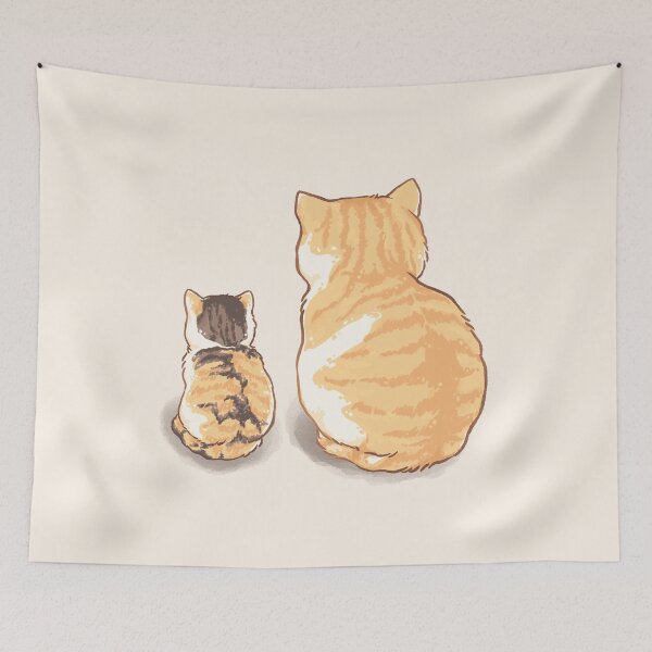 Item preview, Mother cat and her kitten designed and sold by Peach Frog.