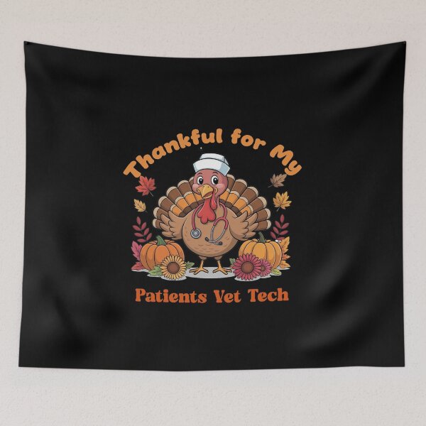 Item preview, Grateful Vet Tech Life | Funny Thanksgiving Turkey & Animal Lover Gift designed and sold by fabricutie.