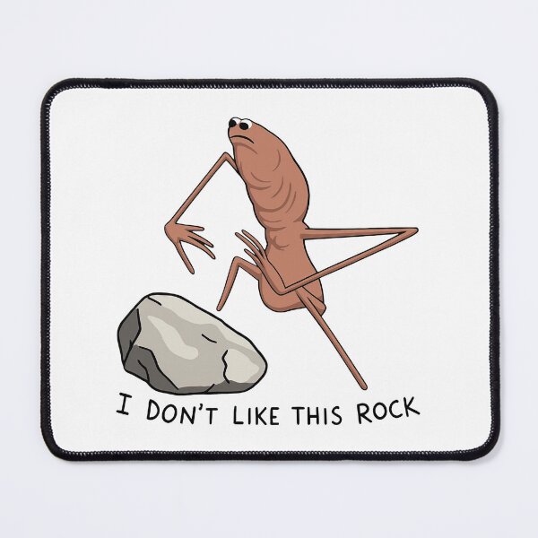 Item preview, Marcus the Worm Christmas - I Don't Like This Rock Ornament, Funny Meme designed and sold by NicowrmSArt.