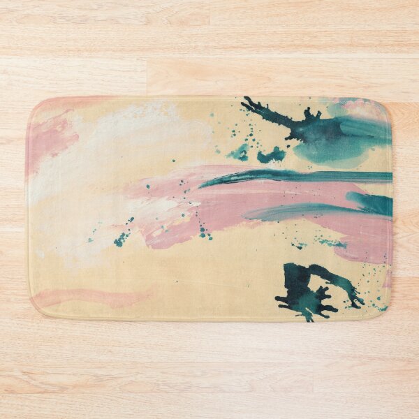 Item preview, Abstract composition of pink and teal brushstrokes designed and sold by Marco Paludet.