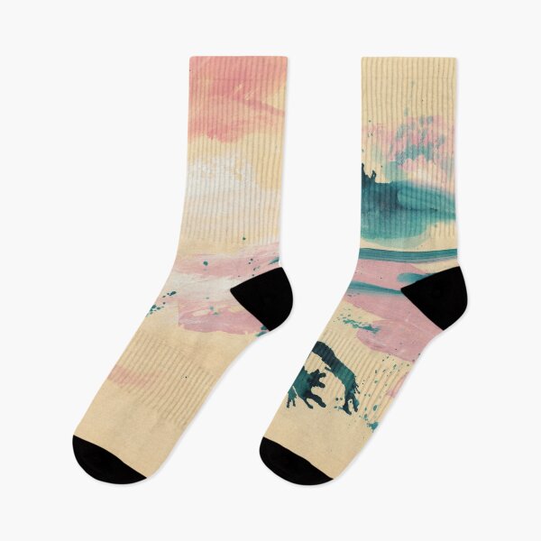 Item preview, Abstract composition of pink and teal brushstrokes designed and sold by Marco Paludet.