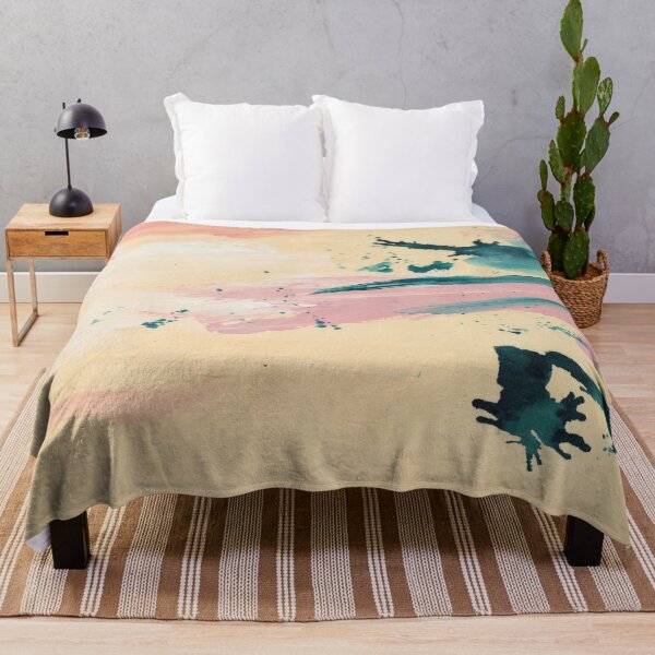 Item preview, Abstract composition of pink and teal brushstrokes designed and sold by Marco Paludet.