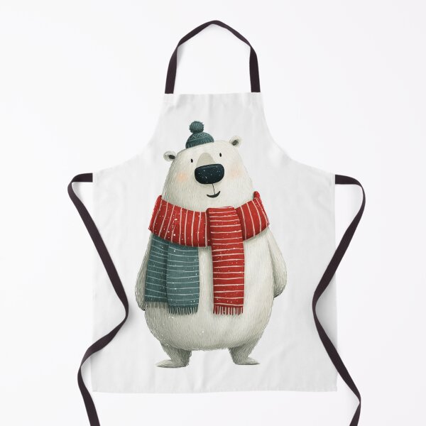 Item preview, Festive Mr Polar Bear Orange Scarf designed and sold by Threads&Co.