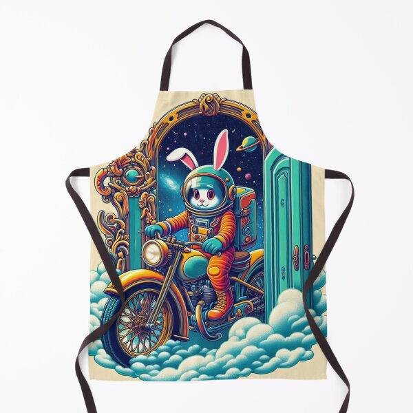 Item preview, "Cosmic Bunny Rider: Interdimensional Motorcycle Escape" designed and sold by Dogandesighn.