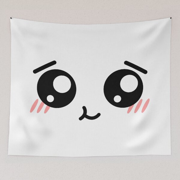 Item preview, Cute kawaii blushy happy calmed face designed and sold by BlushyPrint.