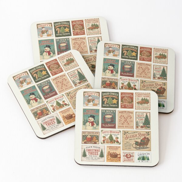 Item preview, Vintage Christmas Stamps - Vintage Christmas Stamps designed and sold by NicowrmSArt.