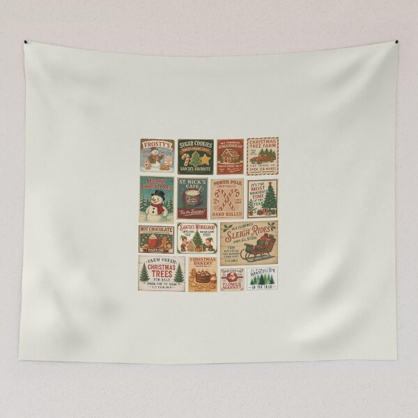 Item preview, Vintage Christmas Stamps - Vintage Christmas Stamps designed and sold by NicowrmSArt.