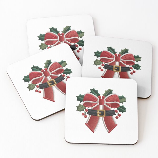 Item preview, Christmas embroidery  Bow with Holly Leaves designed and sold by jkrphoto.