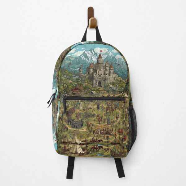 Item preview, A bustling medieval kingdom at the great castle's foot. designed and sold by Piotrek0001.