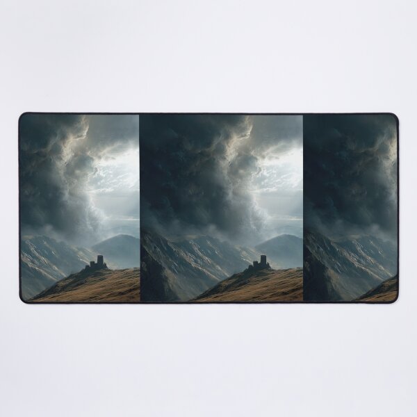 Item preview, A lone ruin on a hill under a gathering storm. designed and sold by Piotrek0001.