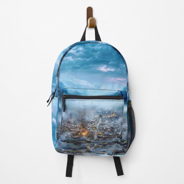 Item preview, Army encampment at dusk in a misty mountain valley. designed and sold by Piotrek0001.