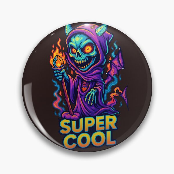 Item preview, Super Cool Neon Demon Wizard – Cute Flame Skeleton Hoodie Art  designed and sold by Thaivi Design.