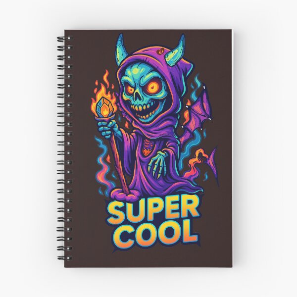 Item preview, Super Cool Neon Demon Wizard – Cute Flame Skeleton Hoodie Art  designed and sold by Thaivi Design.