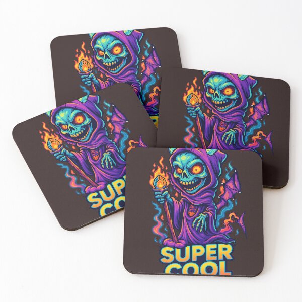 Item preview, Super Cool Neon Demon Wizard – Cute Flame Skeleton Hoodie Art  designed and sold by Thaivi Design.