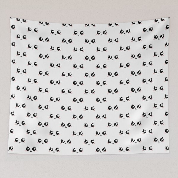 Item preview, Cute kawaii blushy happy face pattern designed and sold by BlushyPrint.