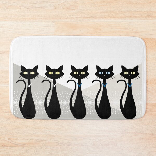Item preview, Cats In a Row - The Retro Style designed and sold by ZandraCalif.