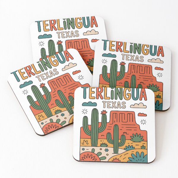 Item preview, Terlingua Texas Desert Vintage Landscape Cactus Illustration designed and sold by JessArty ⭐⭐⭐⭐⭐.