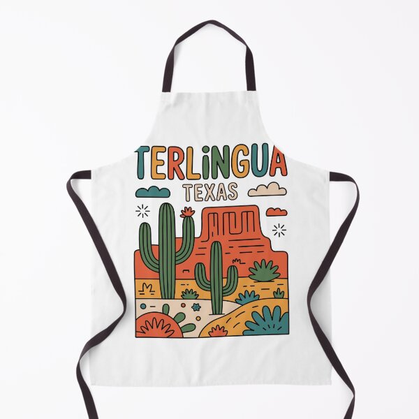 Item preview, Terlingua Texas Desert Vintage Landscape Cactus Illustration designed and sold by JessArty ⭐⭐⭐⭐⭐.