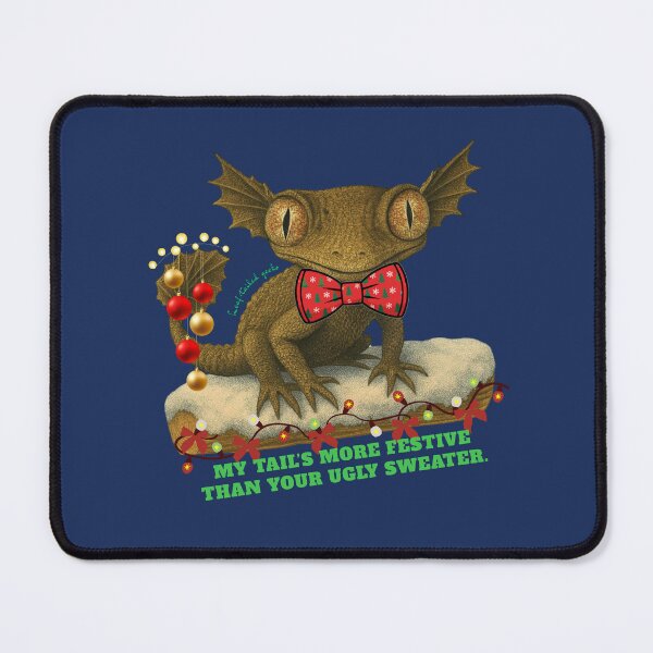Item preview, MY TAIL’S MORE FESTIVE THAN YOUR UGLY SWEATER. designed and sold by Pawethic Prints Studio.