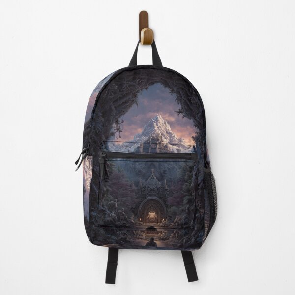 Item preview, A traveler approaches the dark castle in the mountains. designed and sold by Piotrek0001.