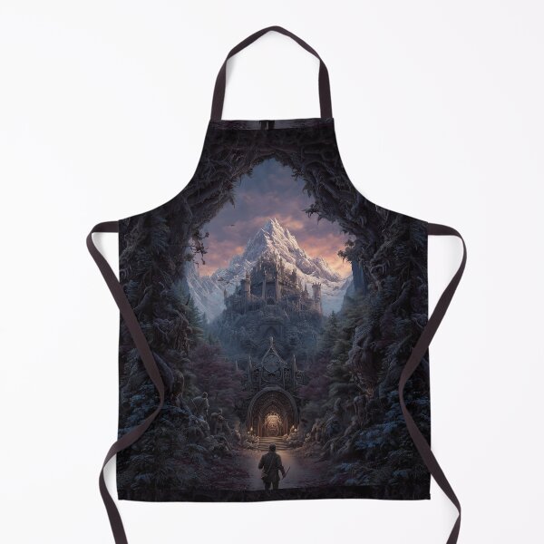 Item preview, A traveler approaches the dark castle in the mountains. designed and sold by Piotrek0001.