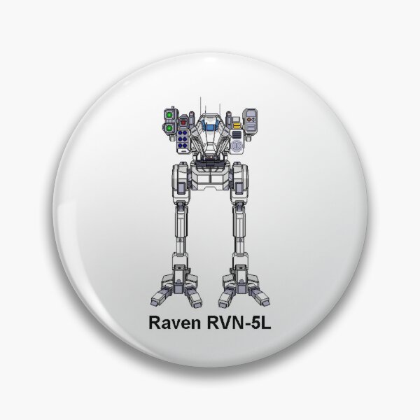 Item preview, Raven RVN-5L (White) - Inner Sphere BattleMech designed and sold by DagleysDesigns.