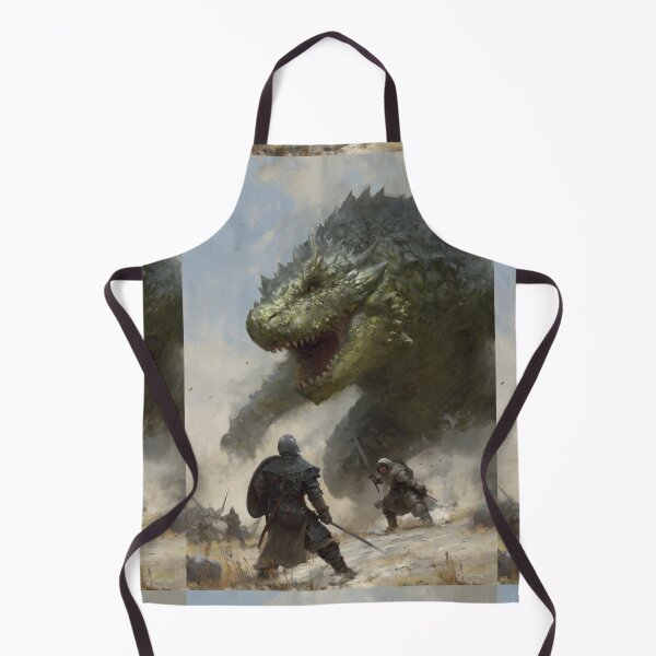 Item preview, A brave knight confronts a giant monster in battle. designed and sold by Piotrek0001.