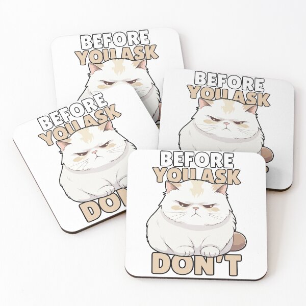 Item preview, Grumpy Cat Quote: Before You Ask, Don`t. Introvert Sarcastic Humor  designed and sold by HumanPhase.