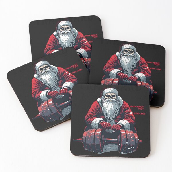 Item preview, Santa Skull Powerlift – Hardcore Christmas Gym Motivation | TrainHard Co. designed and sold by TrainHardCo.