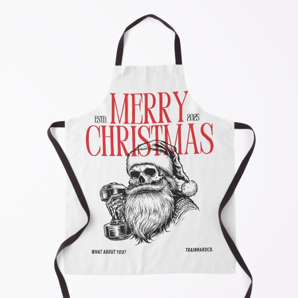 Item preview, Cool Skull Santa with Dumbbell – Christmas Gym Style | TrainHard Co. designed and sold by TrainHardCo.