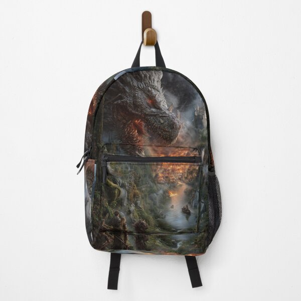 Item preview, A giant dragon watches the burning city below. designed and sold by Piotrek0001.