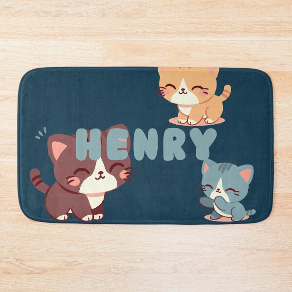 Item preview, Cute Cats and Name Henry – Kawaii Personalized Design designed and sold by karolinahinc.