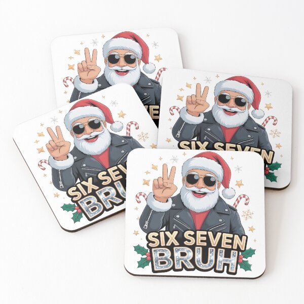 Item preview, Cool Santa Six Seven Bruh | Funny Christmas Meme Santa designed and sold by CalmDownZone ⭐️⭐️⭐️⭐️⭐️.