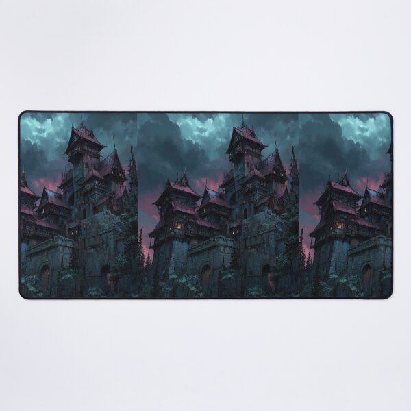 Item preview, A dark gothic mansion looms under an ominous sky. designed and sold by Piotrek0001.