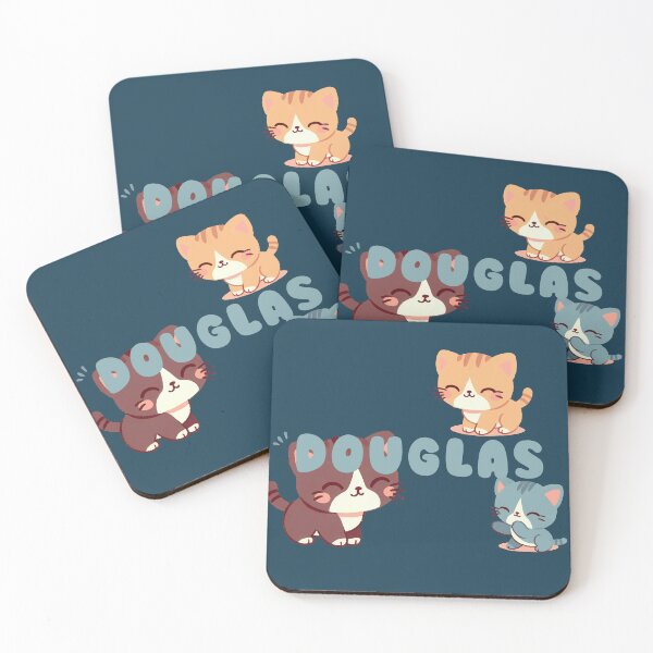 Item preview, Cute Cats and Name Douglas – Kawaii Personalized Design designed and sold by karolinahinc.