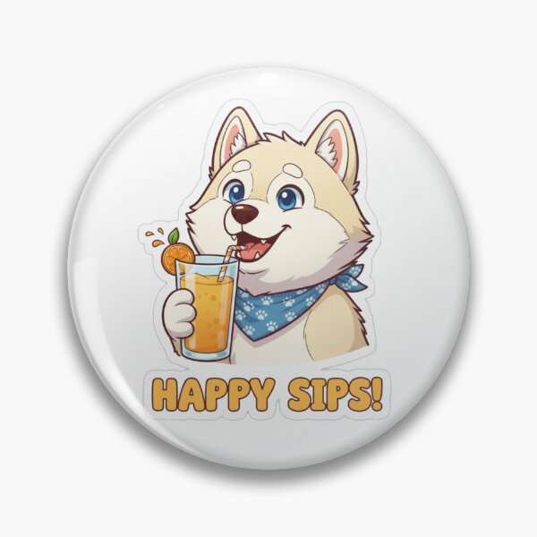 Item preview, Sipping Orange Juice, Happy Husky designed and sold by Artenode.