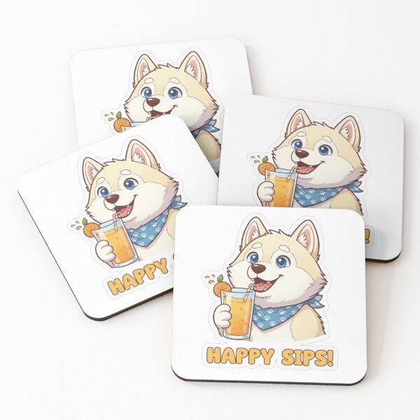 Item preview, Sipping Orange Juice, Happy Husky designed and sold by Artenode.