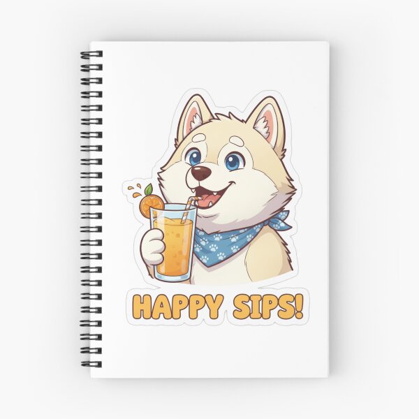 Item preview, Sipping Orange Juice, Happy Husky designed and sold by Artenode.