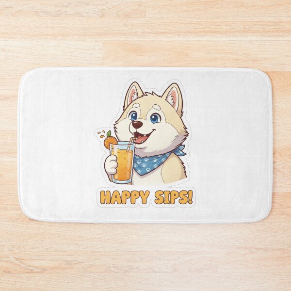 Item preview, Sipping Orange Juice, Happy Husky designed and sold by Artenode.