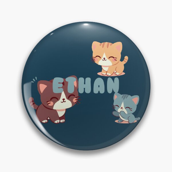 Item preview, Cute Cats and Name Ethan – Kawaii Personalized Design designed and sold by karolinahinc.