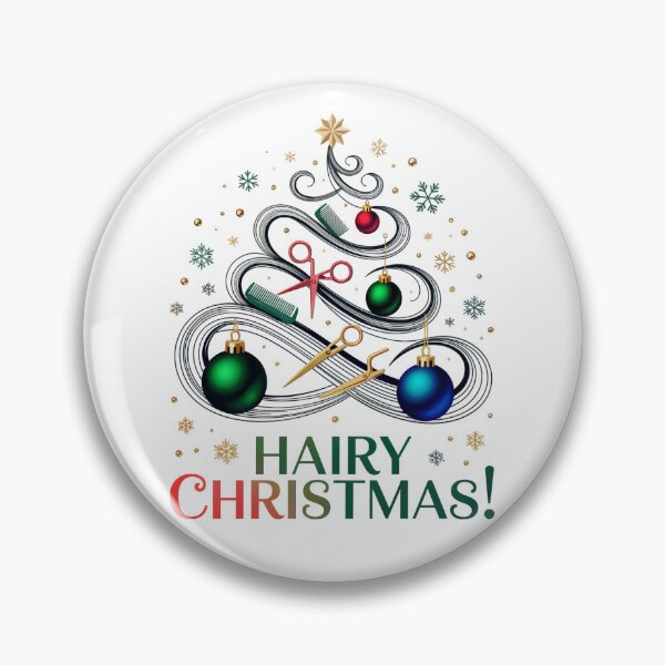 Item preview, Hairy Christmas Hairdresser Christmas Tree designed and sold by MadCatPrints.