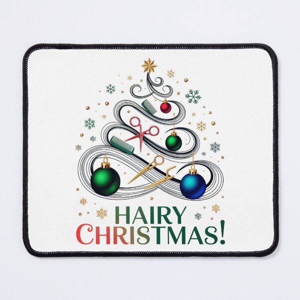 Item preview, Hairy Christmas Hairdresser Christmas Tree designed and sold by MadCatPrints.
